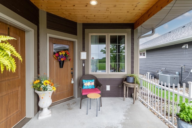 129 Highland Cir, Dassel, MN 55325 - view of exterior entry with a porch