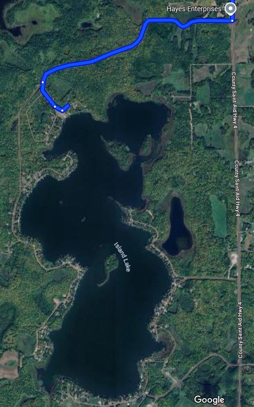 2913 125th St, Island Lake Twp, MN 56651 - aerial map of property and surrounding area