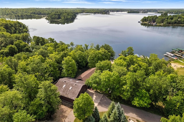 2913 125th St, Island Lake Twp, MN 56651 - aerial view of a large body of water and a heavily wooded area