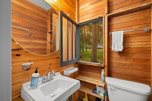 14354 Chippewa Loop, Park Rapids, MN 56470 - half bathroom featuring wooden walls
