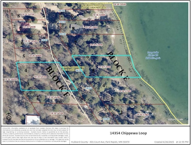 14354 Chippewa Loop, Park Rapids, MN 56470 - map of property location featuring property boundaries highlighted