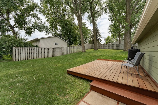 3714 8th St NW, Rochester, MN 55901 - fenced backyard with a deck