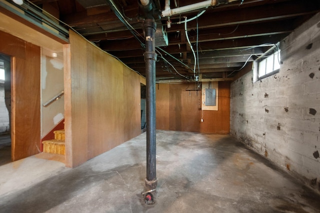 3736 Park Ave, Minneapolis, MN 55407 - below grade area with electric panel and stairs