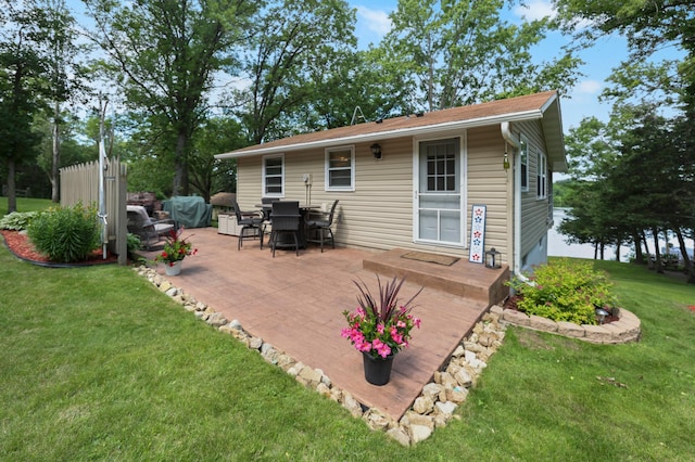 20963 Eagle Ct, Munson Twp, MN 56368 - back of house featuring a patio and a yard