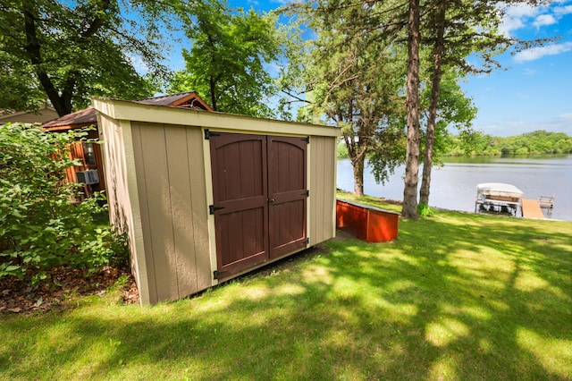 20963 Eagle Ct, Munson Twp, MN 56368 - view of shed featuring a water view