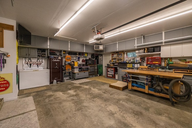 1057 John And Mary Dr SE, Chatfield, MN 55923 - garage with a workshop area and a garage door opener