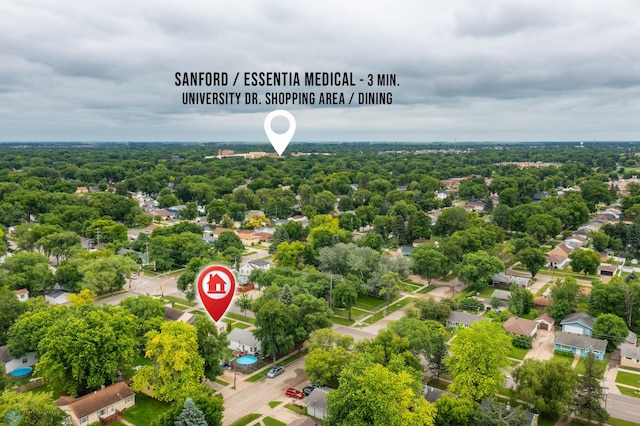 1709 13th Ave S, Fargo, ND 58103 - aerial perspective of suburban area