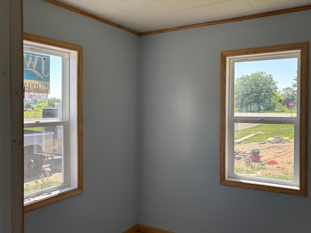 127 1st St NE, Cass Lake, MN 56633 - spare room with ornamental molding