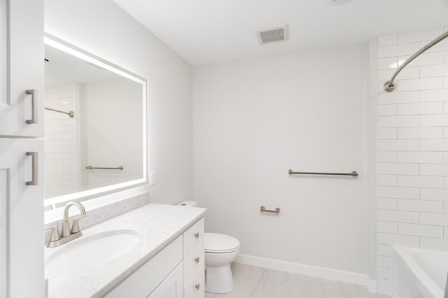 3829 Stebner Rd, Hermantown, MN 55811 - bathroom featuring vanity, marble finish floors, and shower / tub combination