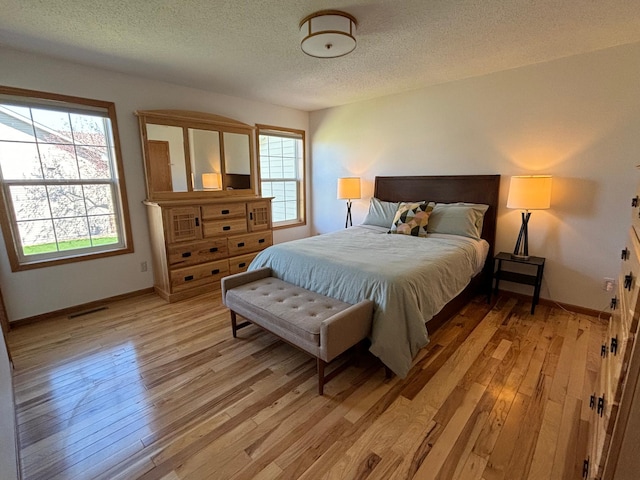 23120 Gardner Ave, Rogers, MN 55374 - bedroom featuring light wood-style floors, a textured ceiling, and multiple windows