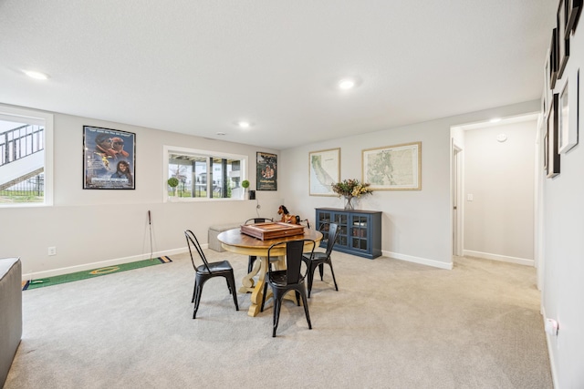 10914 23rd St NE, Saint Michael, MN 55376 - dining room featuring light colored carpet and recessed lighting