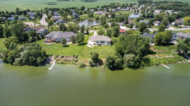 1215 Shore Dr SW, Hutchinson, MN 55350 - aerial view of residential area featuring a large body of water