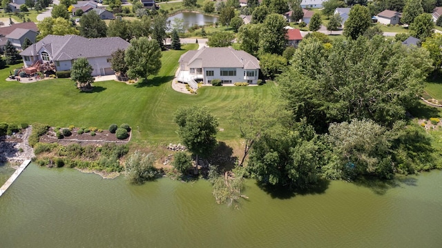 1215 Shore Dr SW, Hutchinson, MN 55350 - aerial overview of property's location with a large body of water and nearby suburban area