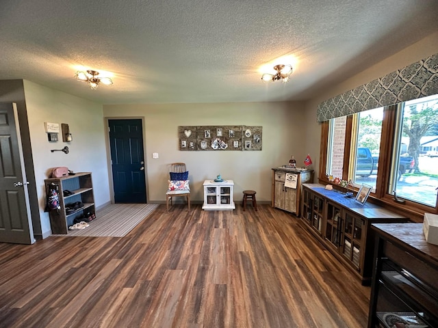 515 2nd St SW, New Richland, MN 56072 - dining space with wood finished floors and a textured ceiling