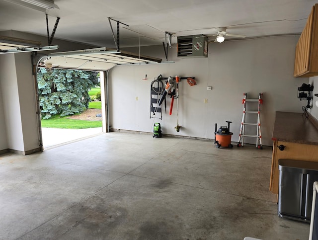 100 Barkley Cir W, Cannon Falls, MN 55009 - garage with a heating unit and a ceiling fan