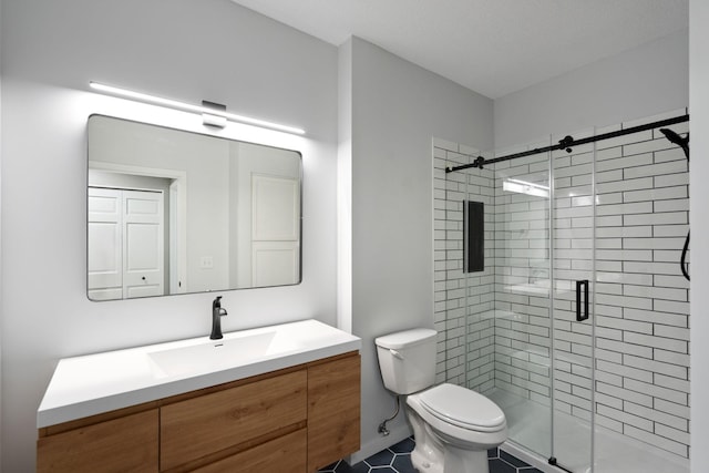 645 1st St Unit 305, Minneapolis, MN 55401 - full bath with vanity, a stall shower, and tile patterned flooring