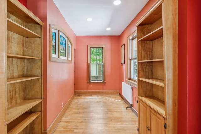 713 4th St E, Northfield, MN 55057 - hallway with light wood-style floors and recessed lighting