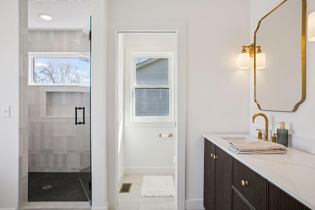 3520 27th Ave S, Minneapolis, MN 55406 - full bathroom with vanity and a shower stall