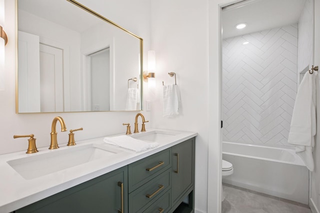 3520 27th Ave S, Minneapolis, MN 55406 - bathroom featuring double vanity and tub / shower combination