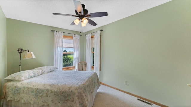 13867 85th St SW, Stockholm Twp, MN 55321 - bedroom featuring light colored carpet and a ceiling fan