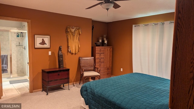 21021 Fresno St NW, Elk River, MN 55330 - bedroom featuring carpet, connected bathroom, and ceiling fan