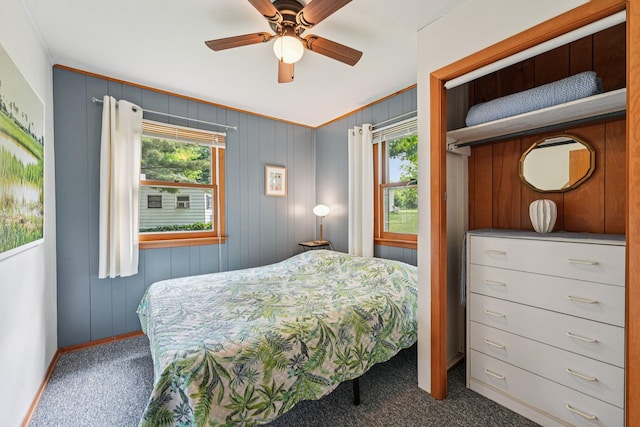 1671 Little Butternut Lake Ln, Luck, WI 54853 - bedroom with carpet floors and ceiling fan