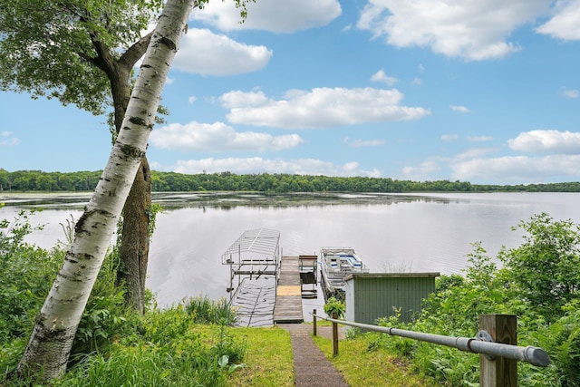 1671 Little Butternut Lake Ln, Luck, WI 54853 - dock featuring a water view