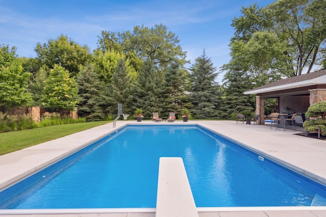 641 Callahan Pl, Mendota Heights, MN 55118 - outdoor pool featuring a patio and a diving board