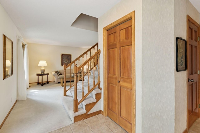 1890 Partridge Cir, Chanhassen, MN 55331 - hallway with stairs and light tile patterned floors