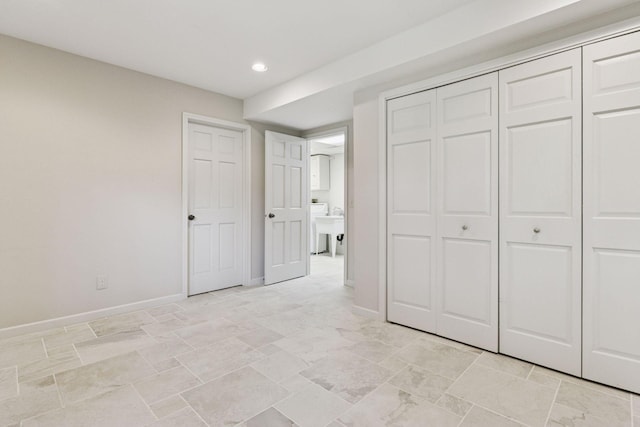 1890 Partridge Cir, Chanhassen, MN 55331 - unfurnished bedroom featuring recessed lighting and a closet