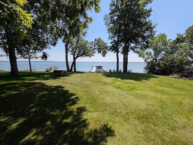 38382 Eldorado Beach Rd, Amor Twp, MN 56515 - view of grassy yard with a water view