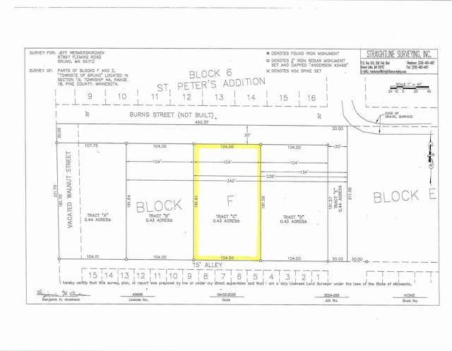 TBD-LotC Burns Street, Bruno, MN 55712