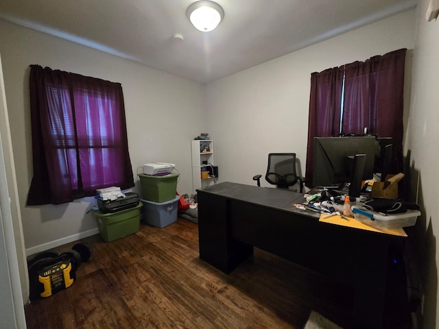 108 9th St, Morris, MN 56267 - office featuring dark wood-style floors and baseboards