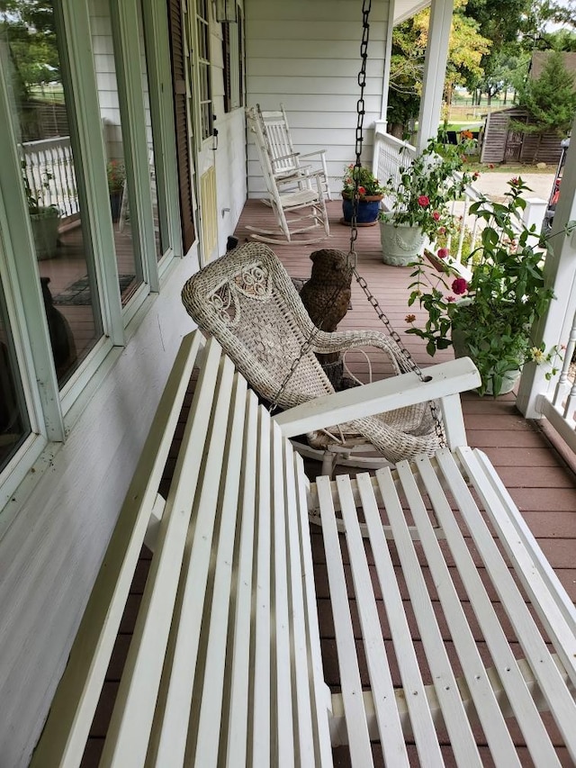 26233 555th Ave, Lansing Twp, MN 55912 - view of wooden porch