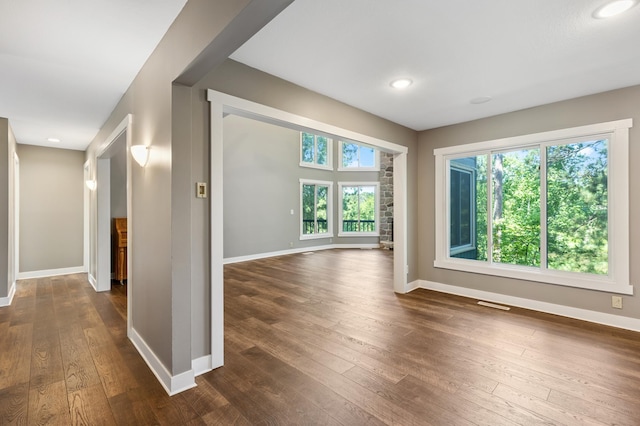 27088 130th St, Staples, MN 56479 - hallway with dark wood-style flooring and recessed lighting