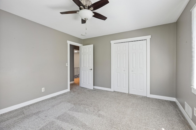 27088 130th St, Staples, MN 56479 - unfurnished bedroom with carpet floors, a closet, and ceiling fan