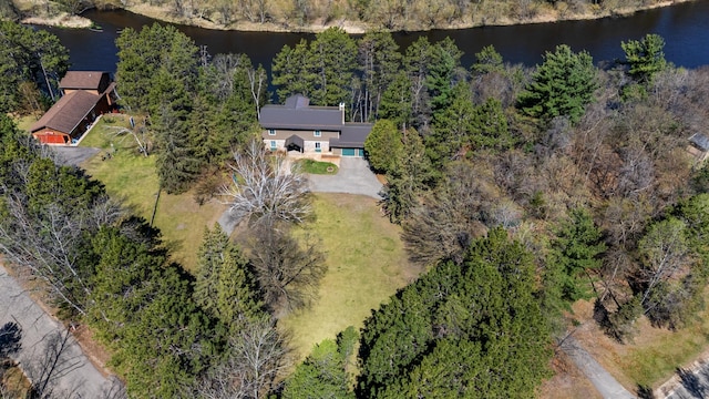 27088 130th St, Staples, MN 56479 - aerial view of property and surrounding area with a nearby body of water and a forest