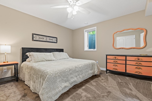 N5887 1110th St, Oak Grove Twp, WI 54021 - bedroom with carpet and a ceiling fan