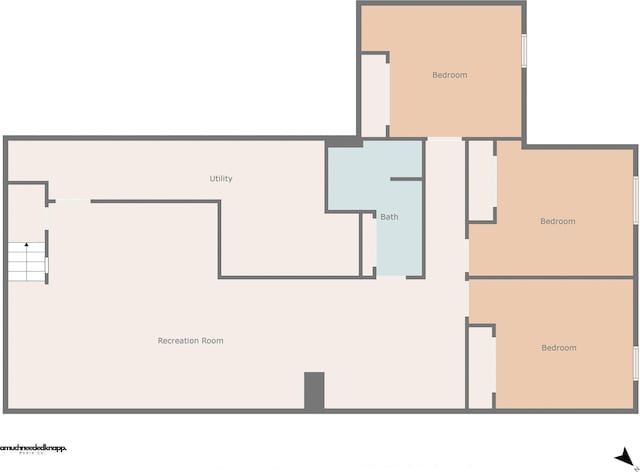 N5887 1110th St, Oak Grove Twp, WI 54021 - view of room layout