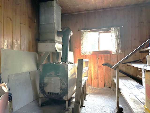 518 Sparrow Ln, Fall Lake Twp, MN 55731 - interior space with wooden walls and wood ceiling