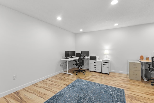 14939 Pinto Ln, Savage, MN 55378 - office area with recessed lighting and wood finished floors