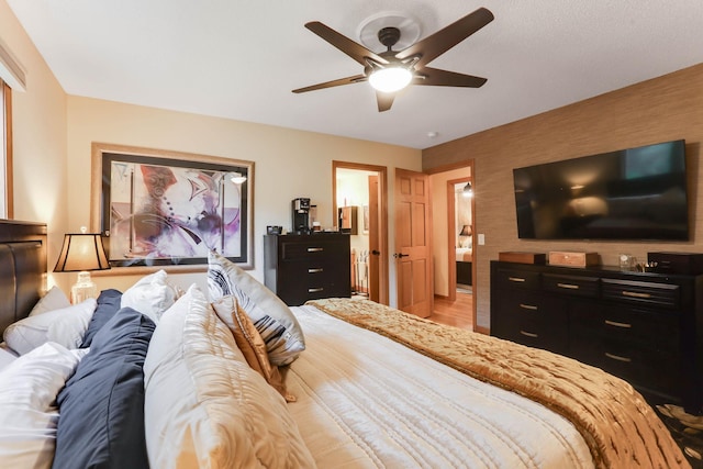2583 Lost Lake Rd, Mound, MN 55364 - bedroom with a ceiling fan and light wood-style flooring
