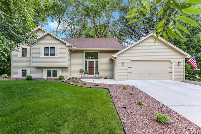 2583 Lost Lake Rd, Mound, MN 55364 - view of front of home with driveway, a front yard, an attached garage, and roof with shingles