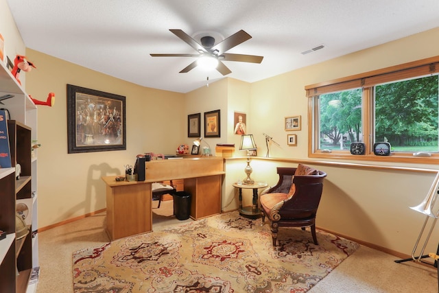 2583 Lost Lake Rd, Mound, MN 55364 - carpeted office with ceiling fan and baseboards
