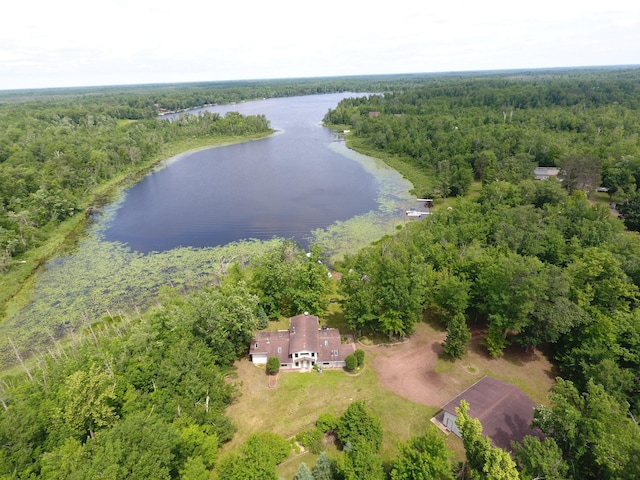 3718 Big Mcgraw Rd, Blaine Twp, WI 54830 - bird's eye view of a heavily wooded area and a nearby body of water