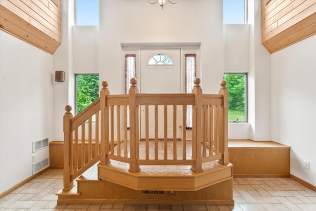 3718 Big Mcgraw Rd, Blaine Twp, WI 54830 - entryway with a towering ceiling and plenty of natural light