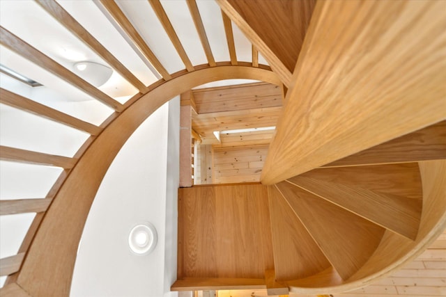 3718 Big Mcgraw Rd, Blaine Twp, WI 54830 - detailed view of wood walls and arched walkways