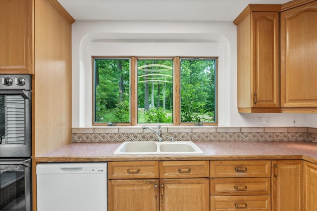 3718 Big Mcgraw Rd, Blaine Twp, WI 54830 - kitchen featuring dishwasher and light countertops