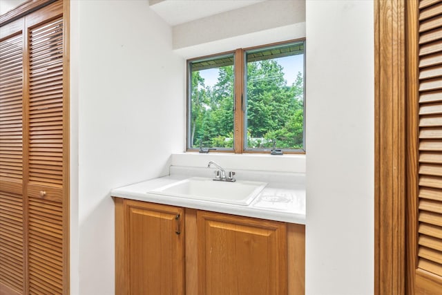 3718 Big Mcgraw Rd, Blaine Twp, WI 54830 - bathroom featuring a closet and vanity