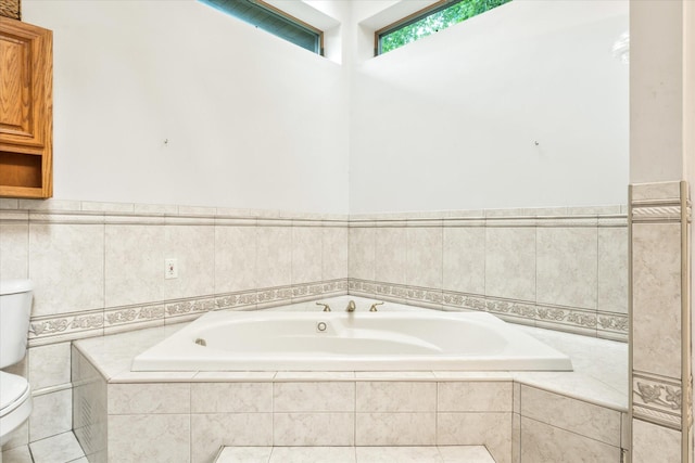 3718 Big Mcgraw Rd, Blaine Twp, WI 54830 - bathroom with a tub with jets and wainscoting